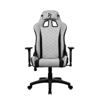 Fotel gamingowy arozzi Avanti SoftFabric Light szary — wysoki, ergonomiczny, obicie z tkaniny, regulowane podłokietniki, regulacja pochylenia i wysokości