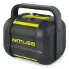 Radio budowlane Muse M-968 BTY — analogowe FM, 40 W RMS, Bluetooth 10 m, pyłoszczelne/odporne na wstrząsy, czarno-żółte