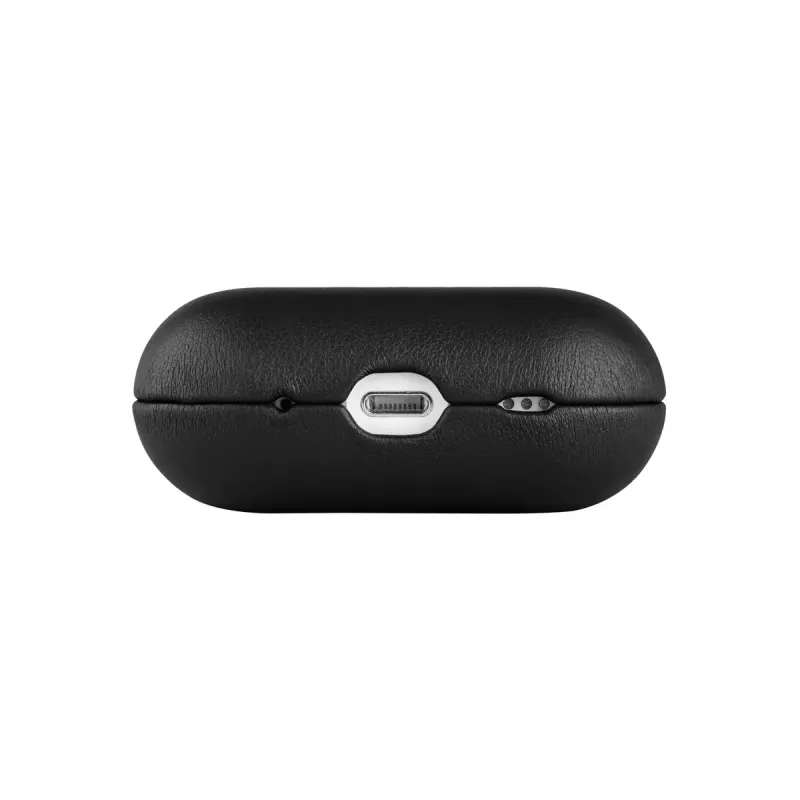 Ochronne skórzane etui FIXED FIXLPM-999-BK na słuchawki z obsługą MagSafe, czarne