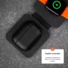 Ochronne skórzane etui FIXED FIXLPM-999-BK na słuchawki z obsługą MagSafe, czarne