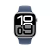 Smartwatch Apple Watch Series 10 GPS 46mm srebrna aluminiowa koperta z dżinsowym paskiem sportowym - M/L