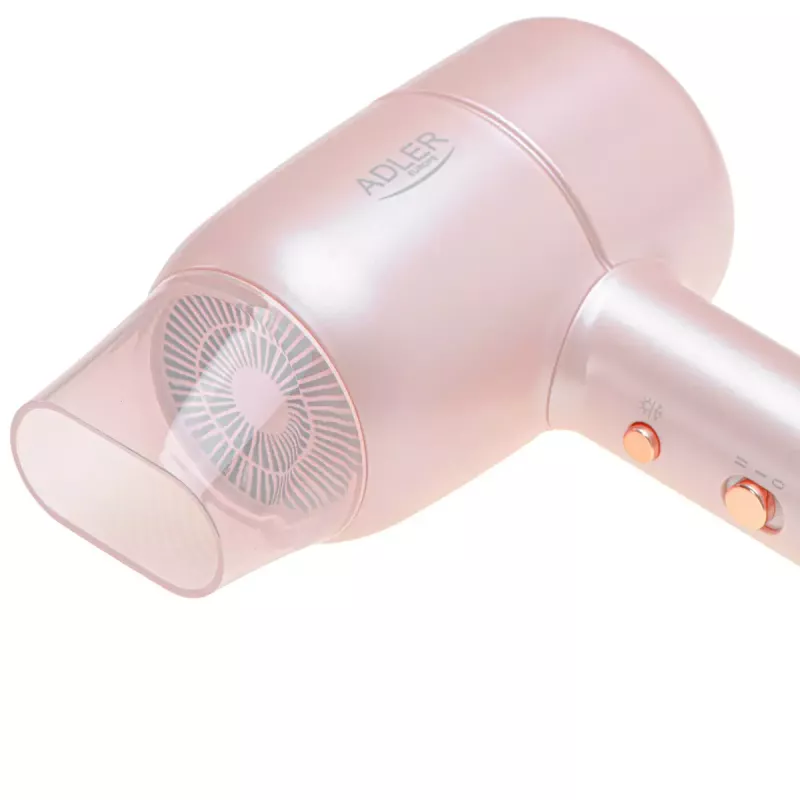 Suszarka do włosów Adler AD 2279p 1800 W, 2 poziomy temperatury, 2 prędkości, funkcja zimnego nawiewu, dysza koncentrator, różowa
