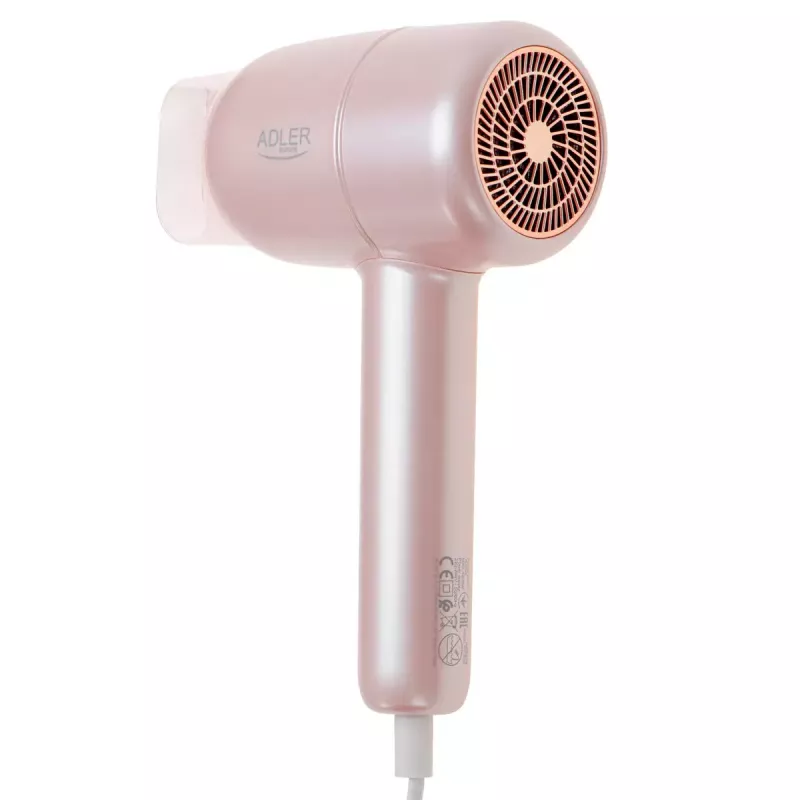 Suszarka do włosów Adler AD 2279p 1800 W, 2 poziomy temperatury, 2 prędkości, funkcja zimnego nawiewu, dysza koncentrator, różowa