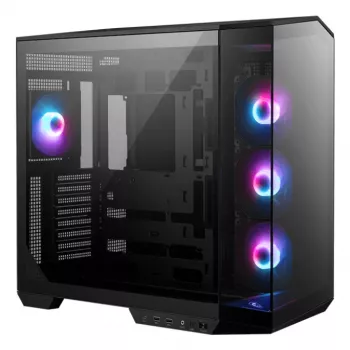 Obudowa PC MSI MAG PANO 100R PZ Midi Tower Czarna, szkło hartowane, obsługuje ATX/microATX, 482×290×519 mm