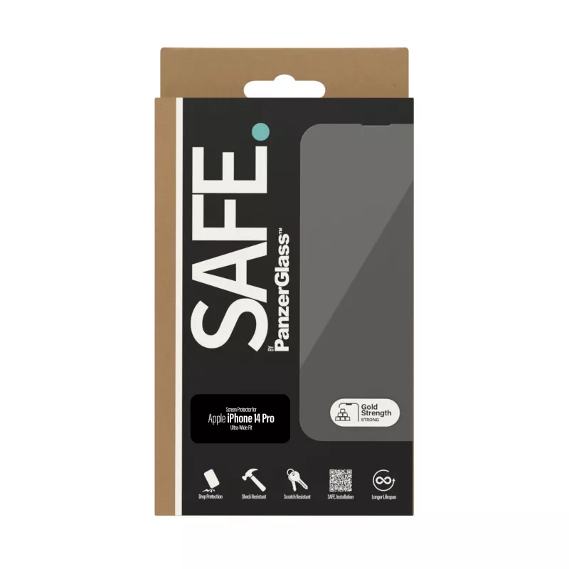 Szkło ochronne PanzerGlass SAFE. by ® Apple iPhone 14 Pro Ultra-Wide Fit Odporne na zarysowania i wstrząsy