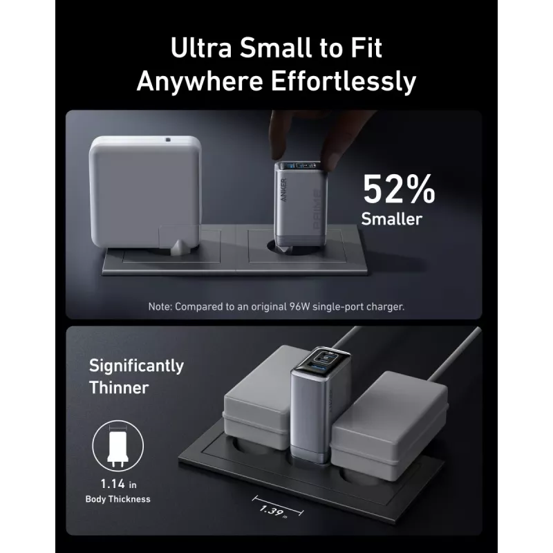 Ładowarka do urządzeń mobilnych Anker A2688341 uniwersalna czarna AC wewnętrzna 110-240V 1 USB 2.0 2 USB-C