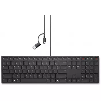 Klawiatura DELL KB525C Office USB QWERTY US International Czarna