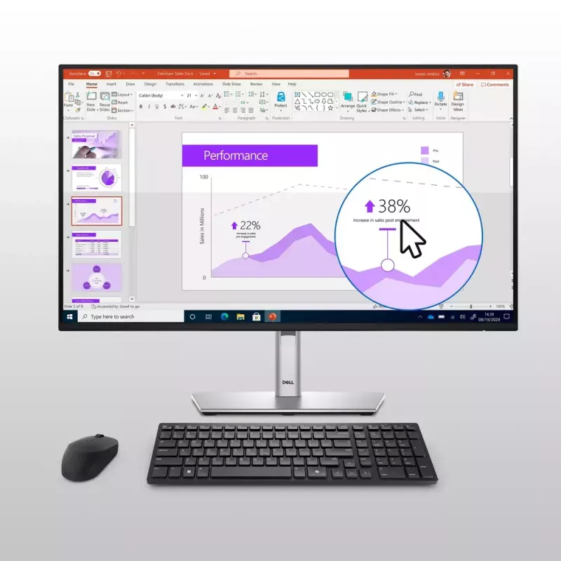 DELL KM555 Cicha klawiatura i mysz w zestawie Uniwersalna RF Wireless + Bluetooth QWERTY US International Czarny