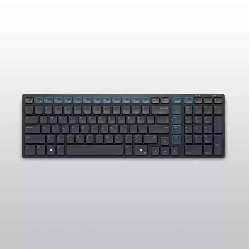 DELL KM555 Cicha klawiatura i mysz w zestawie Uniwersalna RF Wireless + Bluetooth QWERTY US International Czarny