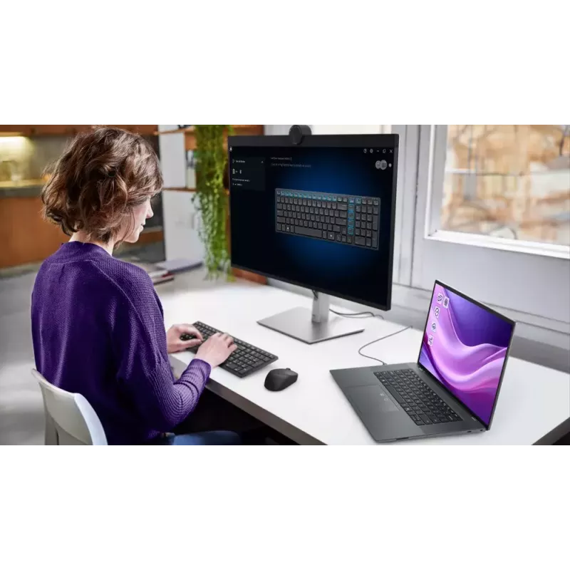 DELL KM555 Cicha klawiatura i mysz w zestawie Uniwersalna RF Wireless + Bluetooth QWERTY US International Czarny