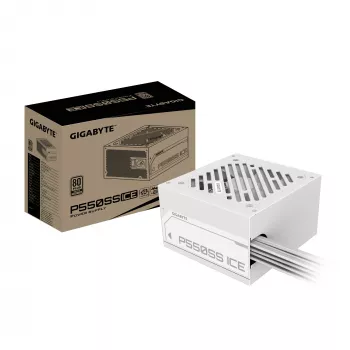 Zasilacz GIGABYTE P550SS ICE - PCIe 5.0, 80 PLUS Silver, wentylator 120 mm, zgodny z ATX 3.0, wtyczka EU