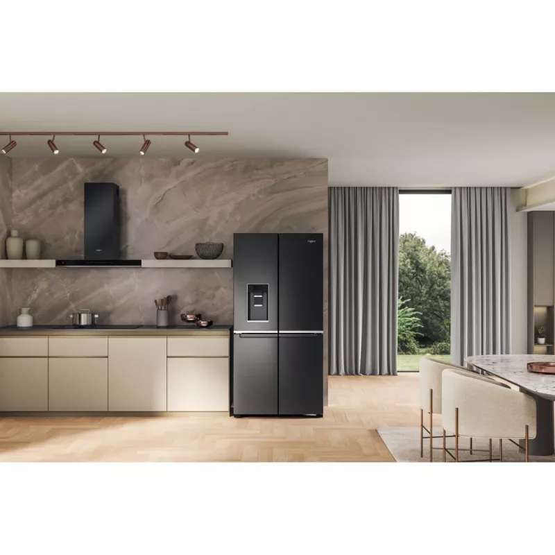 Whirlpool WQ9I FO2BX EF lodówka side-by-side Wolnostojąca 592 L Czarna
