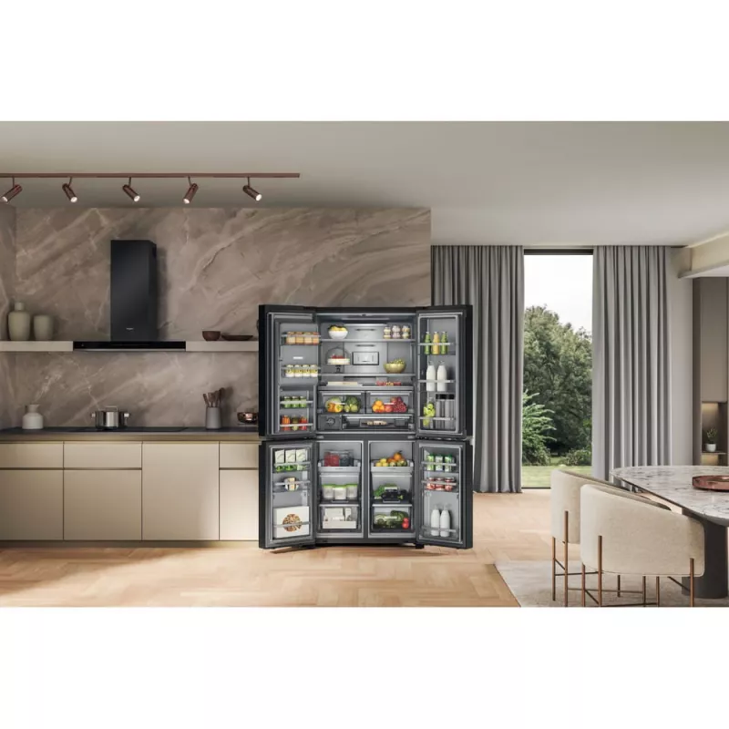 Whirlpool WQ9I FO2BX EF lodówka side-by-side Wolnostojąca 592 L Czarna