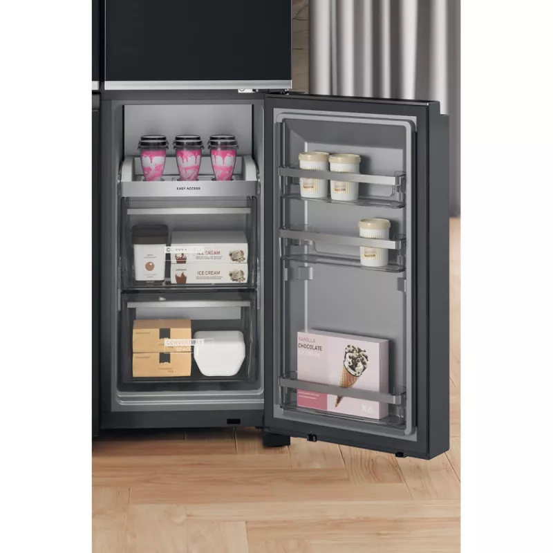 Whirlpool WQ9I FO2BX EF lodówka side-by-side Wolnostojąca 592 L Czarna