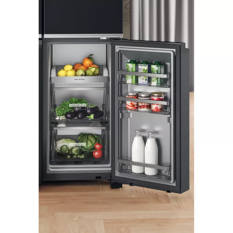 Whirlpool WQ9I FO2BX EF lodówka side-by-side Wolnostojąca 592 L Czarna