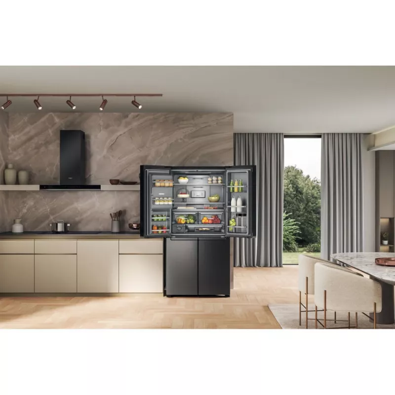 Whirlpool WQ9I FO2BX EF lodówka side-by-side Wolnostojąca 592 L Czarna