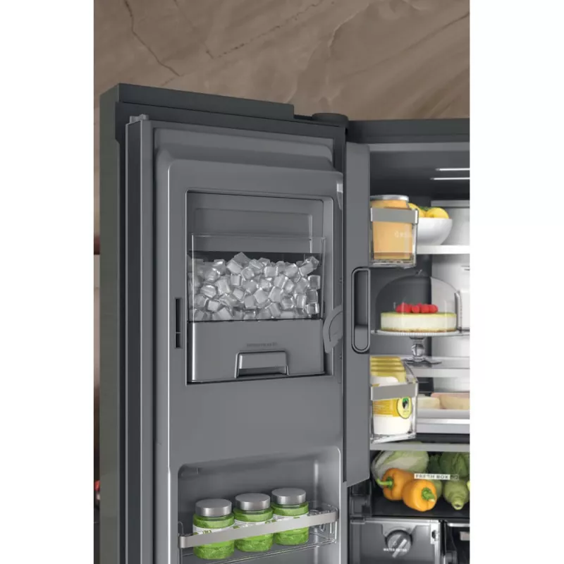 Whirlpool WQ9I FO2BX EF lodówka side-by-side Wolnostojąca 592 L Czarna