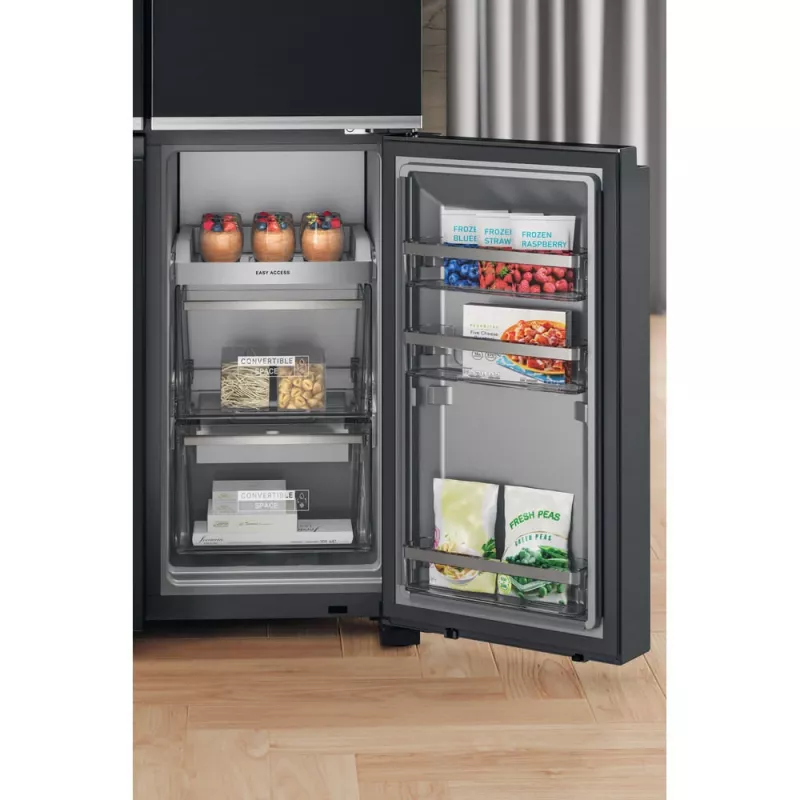 Whirlpool WQ9I FO2BX EF lodówka side-by-side Wolnostojąca 592 L Czarna