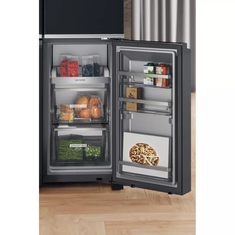 Whirlpool WQ9I FO2BX EF lodówka side-by-side Wolnostojąca 592 L Czarna