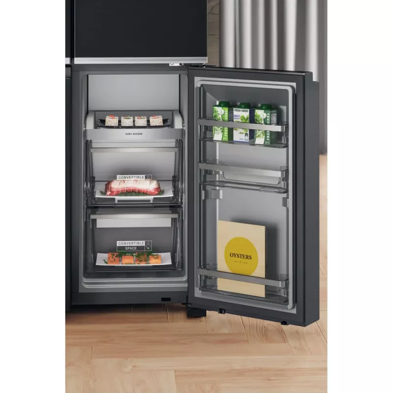 Whirlpool WQ9I FO2BX EF lodówka side-by-side Wolnostojąca 592 L Czarna