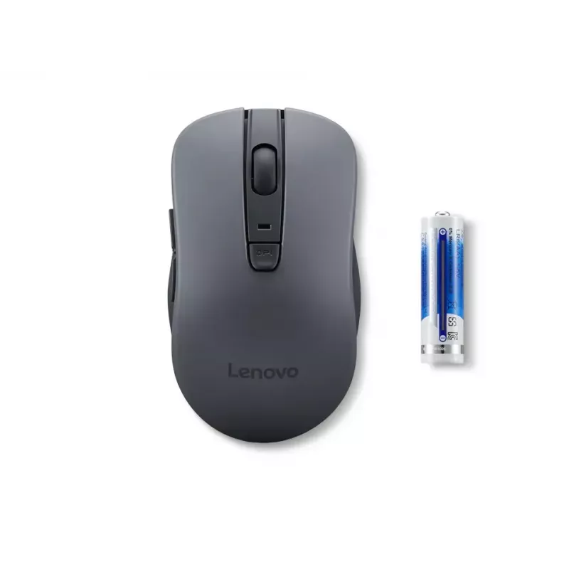 Bezprzewodowa mysz symetryczna Lenovo WL310 Office — Bluetooth, Optyczna 1200 DPI, 6 przycisków, kółko, szara, zasilana bateriami