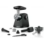 Maszynka do mięsa Bosch MFWS430B — 1900 W, 2 prędkości, 2,5 kg/min, czarny/srebrny, 4,3 kg