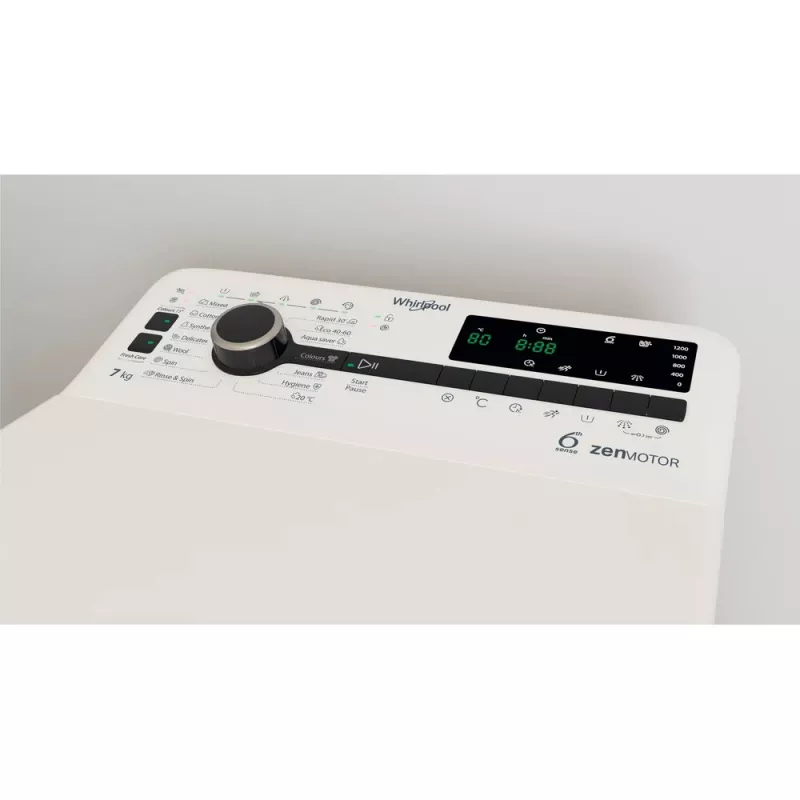 Whirlpool TDLRB 7232BS EU pralka ładowana od góry 7 kg 1151 obr./min Biały