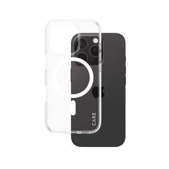 PanzerGlass CARE™ by ® Urban Combat Case przezroczysty z białym MagSafe iPhone 16 Pro