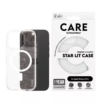 PanzerGlass CARE™ by ® Urban Combat Case Star Lit w. biały MagSafe iPhone 16 Pro