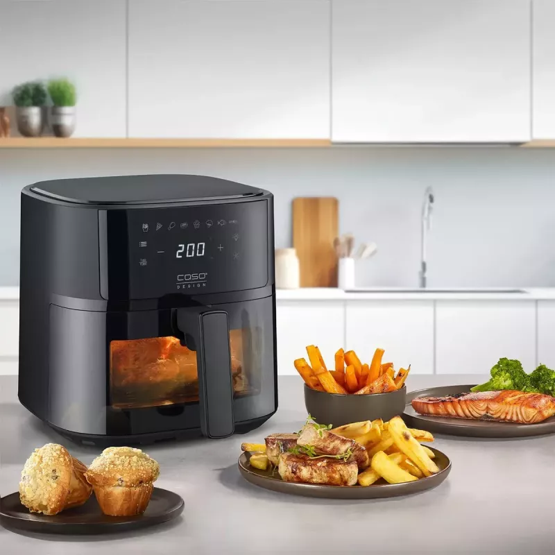Frytkownica beztłuszczowa Caso Designer frytkownica beztłuszczowa 6.0 — 1700 W, pojemność 6 L, czarna