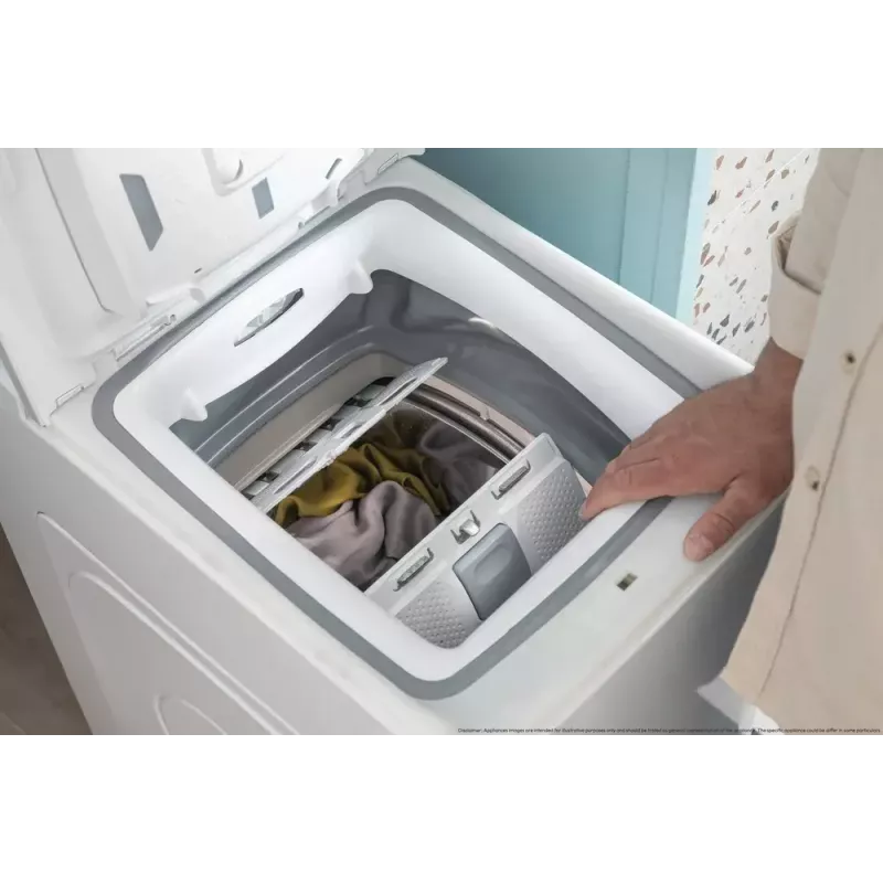 Pralka CANDY TCA273D3-S ładowana od góry 7 kg, 1200 obr./min, klasa energetyczna C, biała