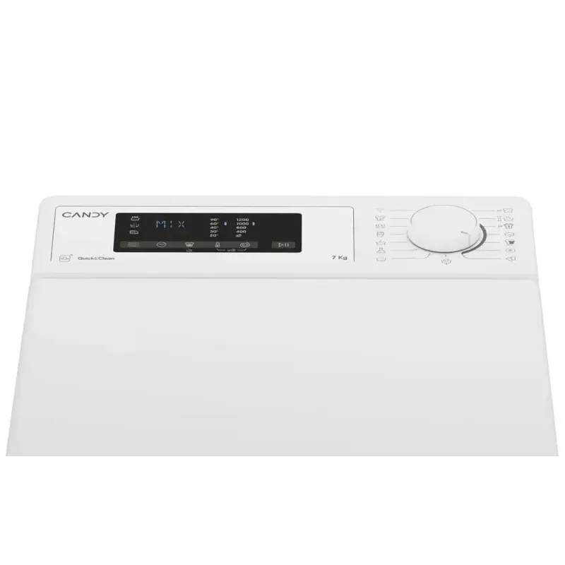 Pralka CANDY TCA273D3-S ładowana od góry 7 kg, 1200 obr./min, klasa energetyczna C, biała