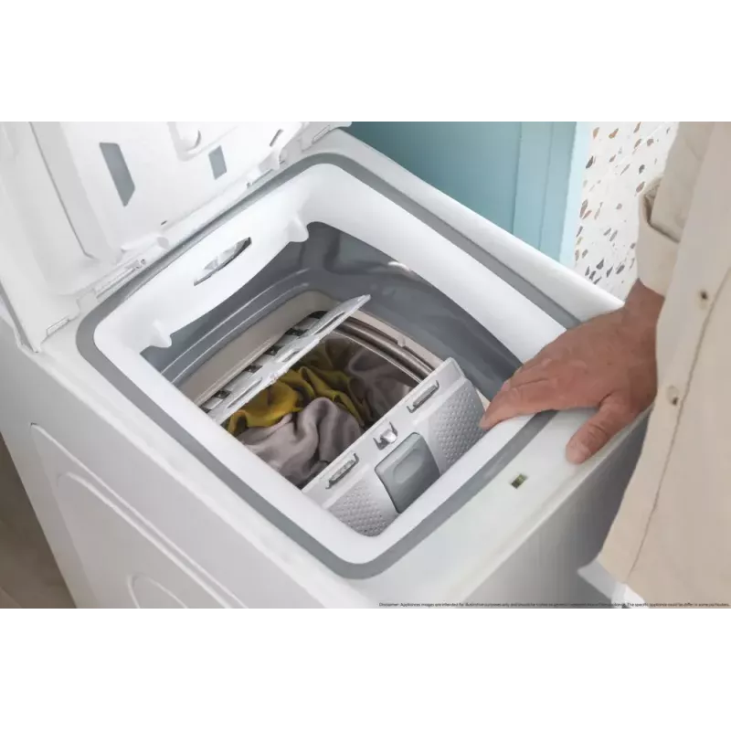 Pralka ładowana od góry CANDY TCA284TM5-S — 8 kg, 1200 obr/min, klasa energetyczna A, 410×600×860 mm, biała