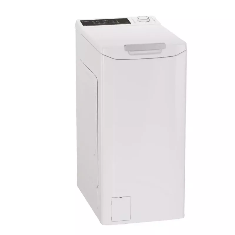 Pralka ładowana od góry CANDY TCA284TM5-S — 8 kg, 1200 obr/min, klasa energetyczna A, 410×600×860 mm, biała