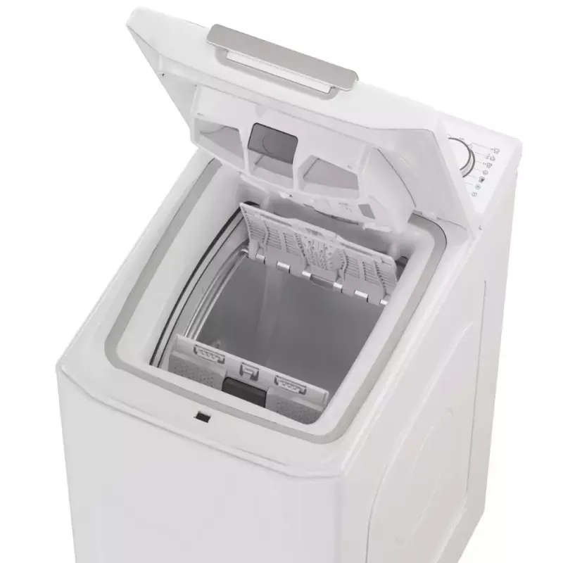 Pralka ładowana od góry CANDY TCA284TM5-S — 8 kg, 1200 obr/min, klasa energetyczna A, 410×600×860 mm, biała