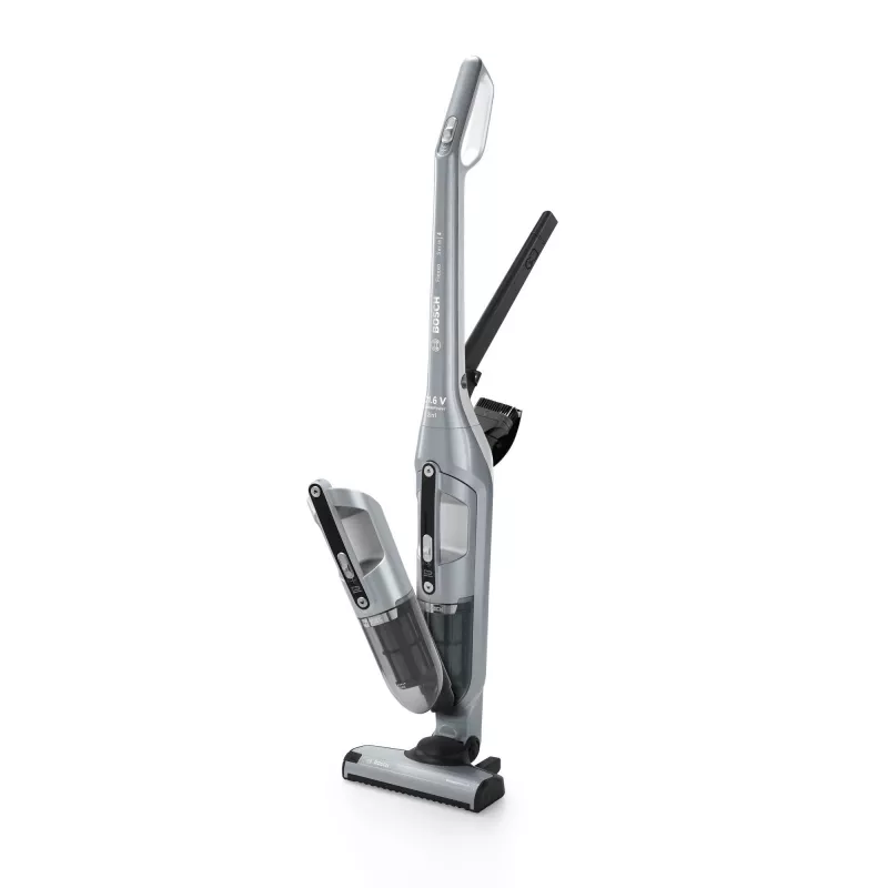 Odkurzacz pionowy Bosch BCH3P210 2-w-1, czyszczenie na sucho, pojemnik na kurz 0,4 l, zasilanie sieciowe i akumulatorowe, szary/czarny, 3 kg