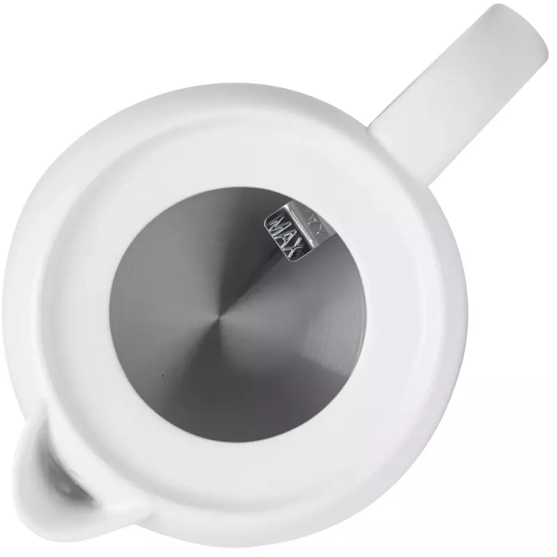 Czajnik elektryczny Adler AD 1304 — 1 l, 1200 W, obudowa ceramiczna, odchylana pokrywa, podstawa obrotowa 360°, biały