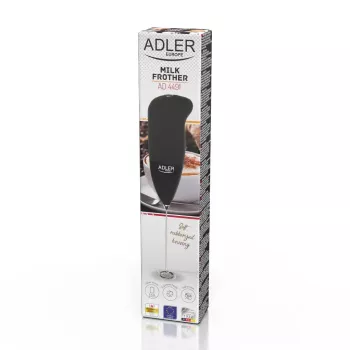 Ręczny elektryczny spieniacz do mleka Adler AD 4491 czarny, trzepaczka ze stali nierdzewnej