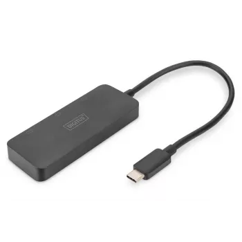 Digitus DS-45334 3-portowy hub wideo MST, USB-C na 3x DisplayPort, czarny