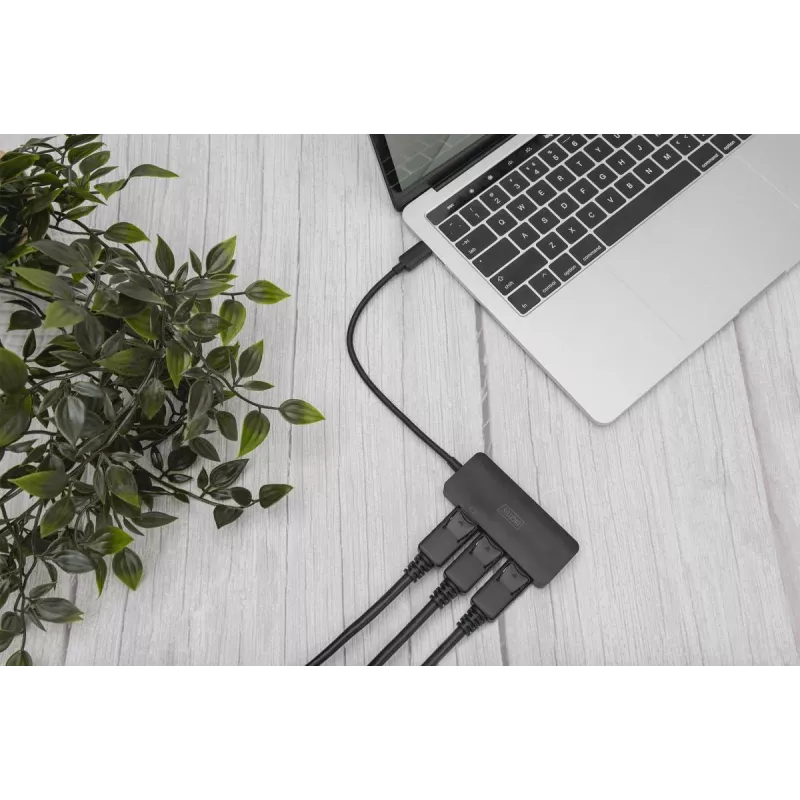 DIGITUS USB-C - 3x DP MST Hub wideo DP 1.4. 4K/60Hz