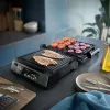 Philips 7000 series Grill kontaktowy, czarny, prostokątny, dotykowy, 220 °C, pokrywa na zawiasach, pokrywa z blokadą, 180°
