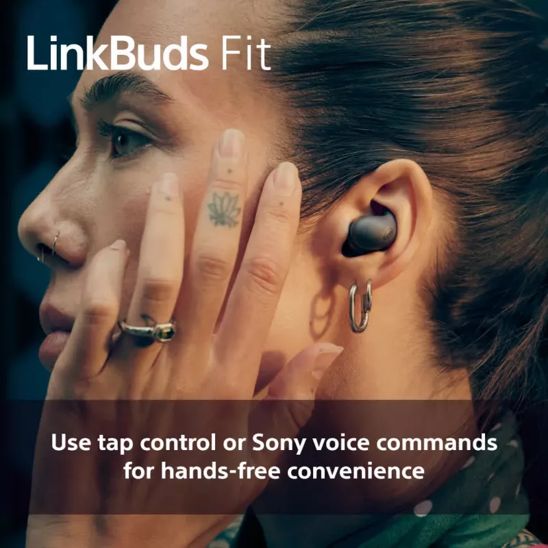 Bezprzewodowe słuchawki douszne Sony LinkBuds Fit WFLS910NB — Bluetooth, 20–20000 Hz, zasięg 10 m, 75 g, czarne