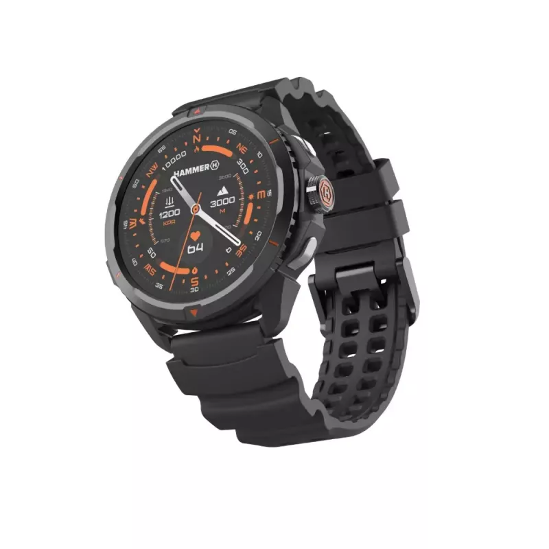 Smartwatch Hammer Hammer Watch 2 Czarny — 1,5-calowy AMOLED, GPS, wodoodporny, pomiar tętna, śledzenie aktywności
