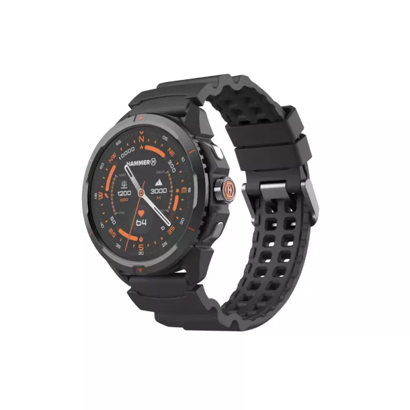 Smartwatch Hammer Hammer Watch 2 Czarny — 1,5-calowy AMOLED, GPS, wodoodporny, pomiar tętna, śledzenie aktywności