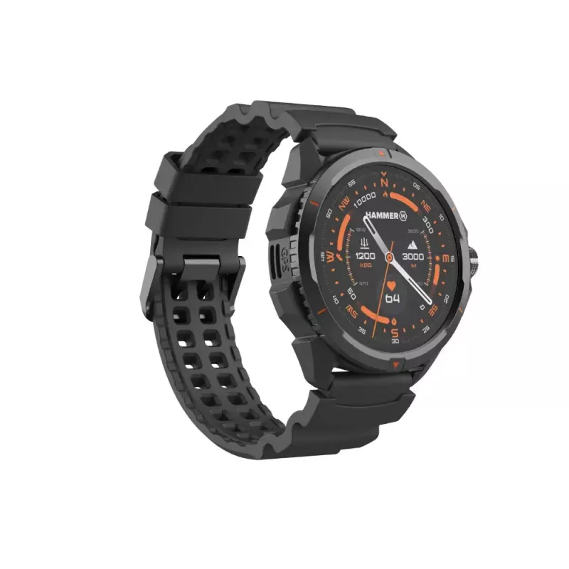 Smartwatch Hammer Hammer Watch 2 Czarny — 1,5-calowy AMOLED, GPS, wodoodporny, pomiar tętna, śledzenie aktywności
