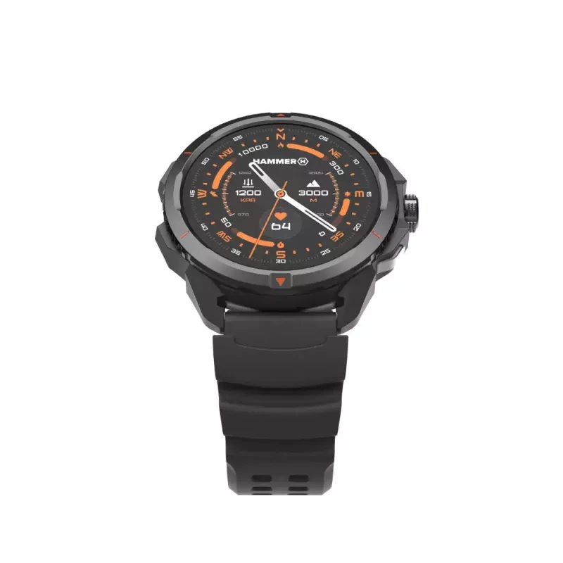 Smartwatch Hammer Hammer Watch 2 Czarny — 1,5-calowy AMOLED, GPS, wodoodporny, pomiar tętna, śledzenie aktywności