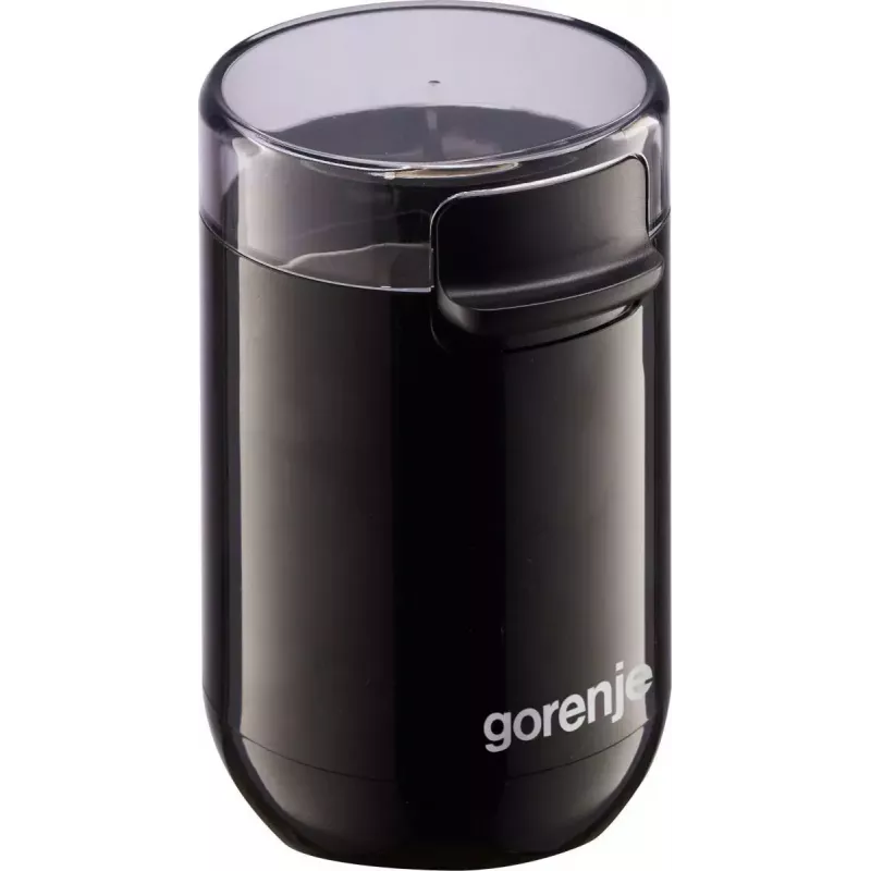 Młynek do kawy Gorenje SMK150SB — silnik 150 W, pojemność na ziarna 45 g, ostrza ze stali nierdzewnej, czarny