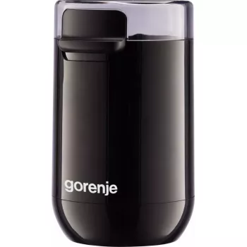 Młynek do kawy Gorenje SMK150SB — silnik 150 W, pojemność na ziarna 45 g, ostrza ze stali nierdzewnej, czarny