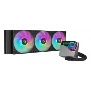 Zestaw chłodzenia cieczą All-in-one DeepCool LT360, 3x wentylatory 120 mm, 2400 RPM, 72,04 cfm, węże 41 cm, radiator aluminiowy, czarny