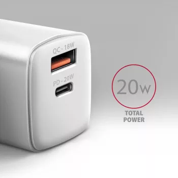 Ładowarka do urządzeń mobilnych Axagon ACU-PQ20W Uniwersalna Biała